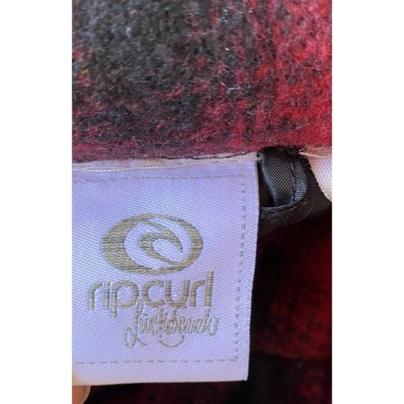 COPY - Rip Curl Graham Jacket Womens Red Plaid Medium Zip Button-Up Surf Wool B… - Picture 6 of 12